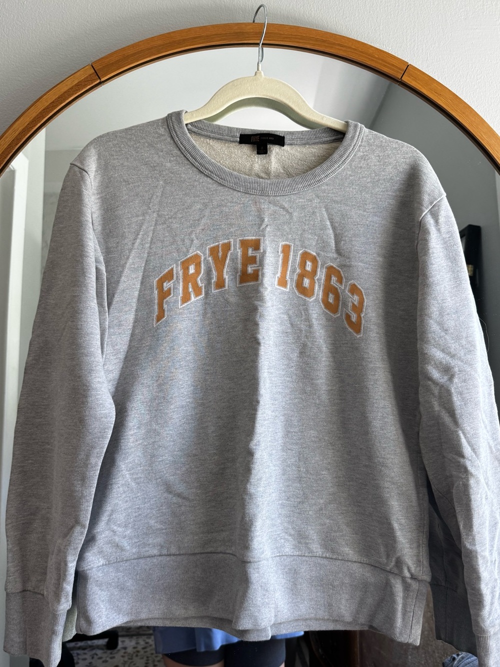 Frye Gray Crewneck Sweatshirt - FRYE 1863 Logo